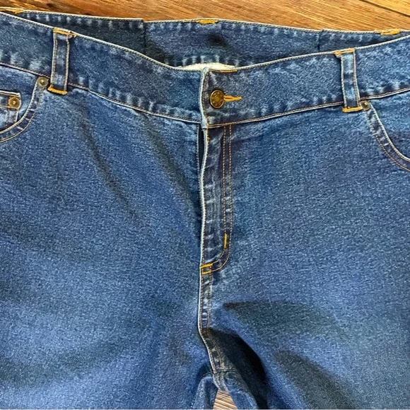 Vintage Style Midnight Velvet Floral Sequins Jeans Size 22W - Picture 9 of 14